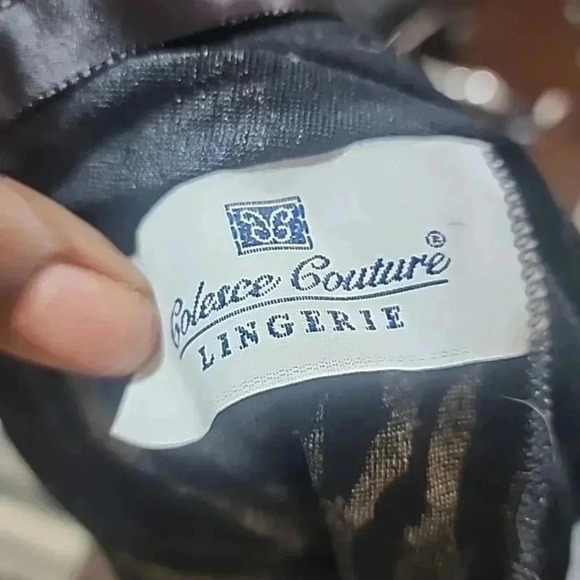 "Wild Elegance: Vintage Colesce Couture Animal Print Lingerie Top - Size Small" - Picture 3 of 6